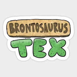 Brontosaurus Tex Sticker